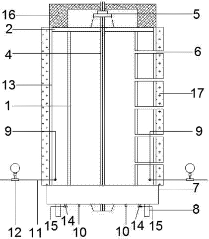 Self-balancing soil frost heaving test device and test method thereof