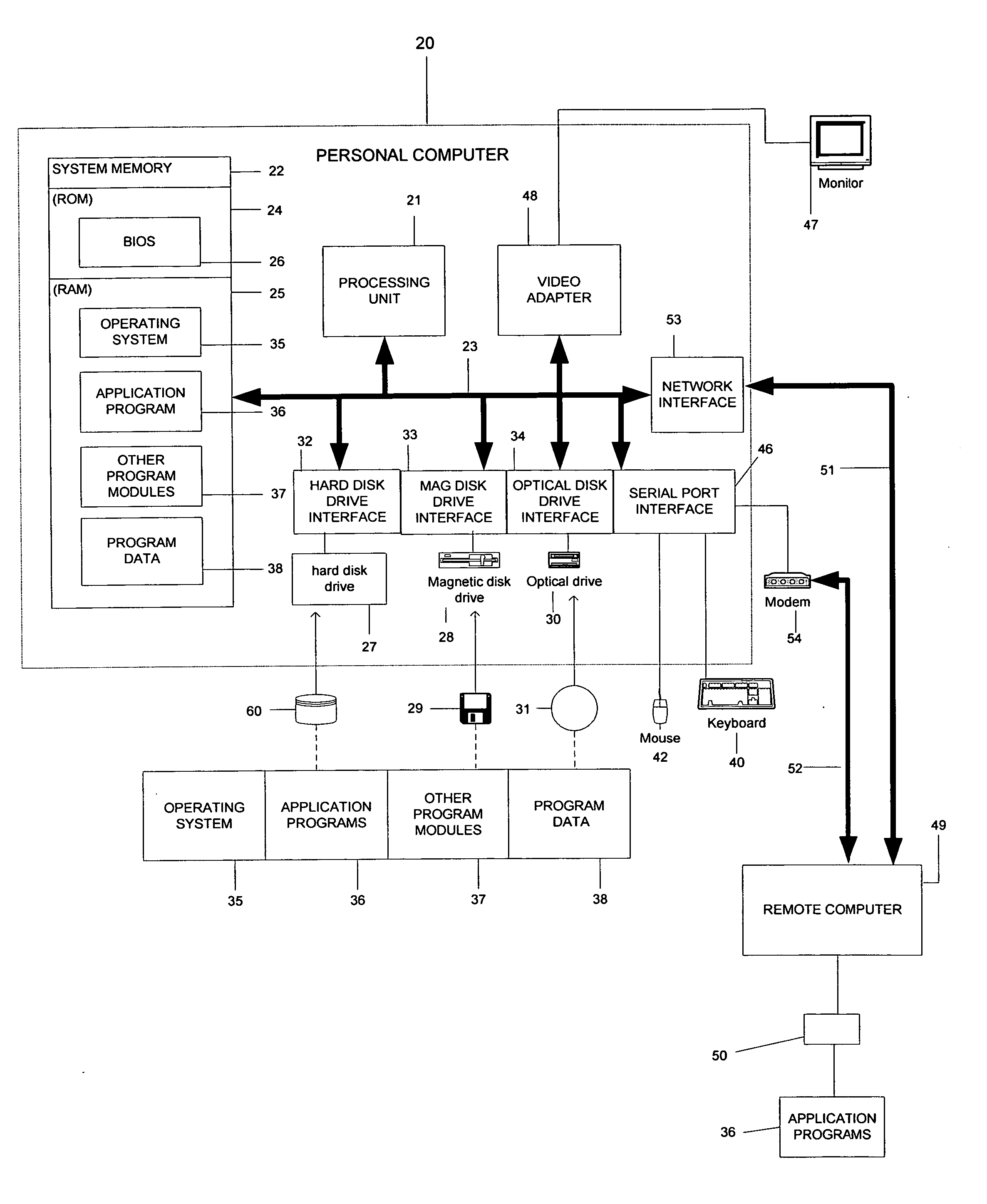 System and method for filtering write operations to a storage medium containing an operating system image