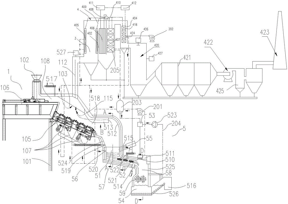 Waste gasification melting combustion system