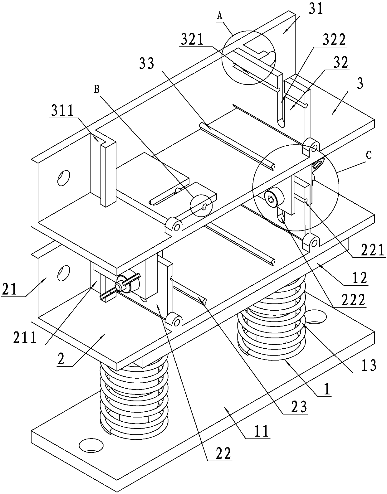 Multilayer expansion card buffer bracket