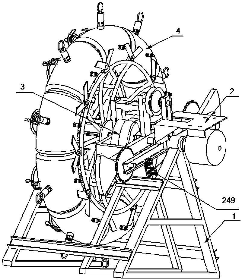 Multi-barrel swing impact washing device