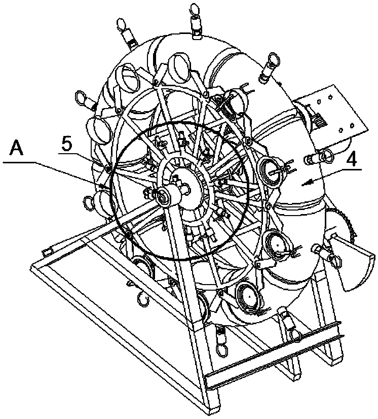 Multi-barrel swing impact washing device