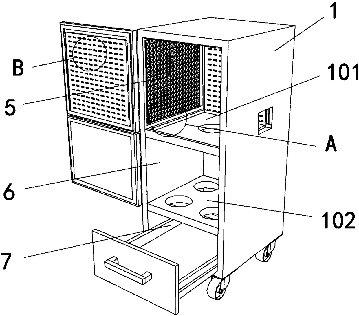 Industrial machinery dust low-noise collector