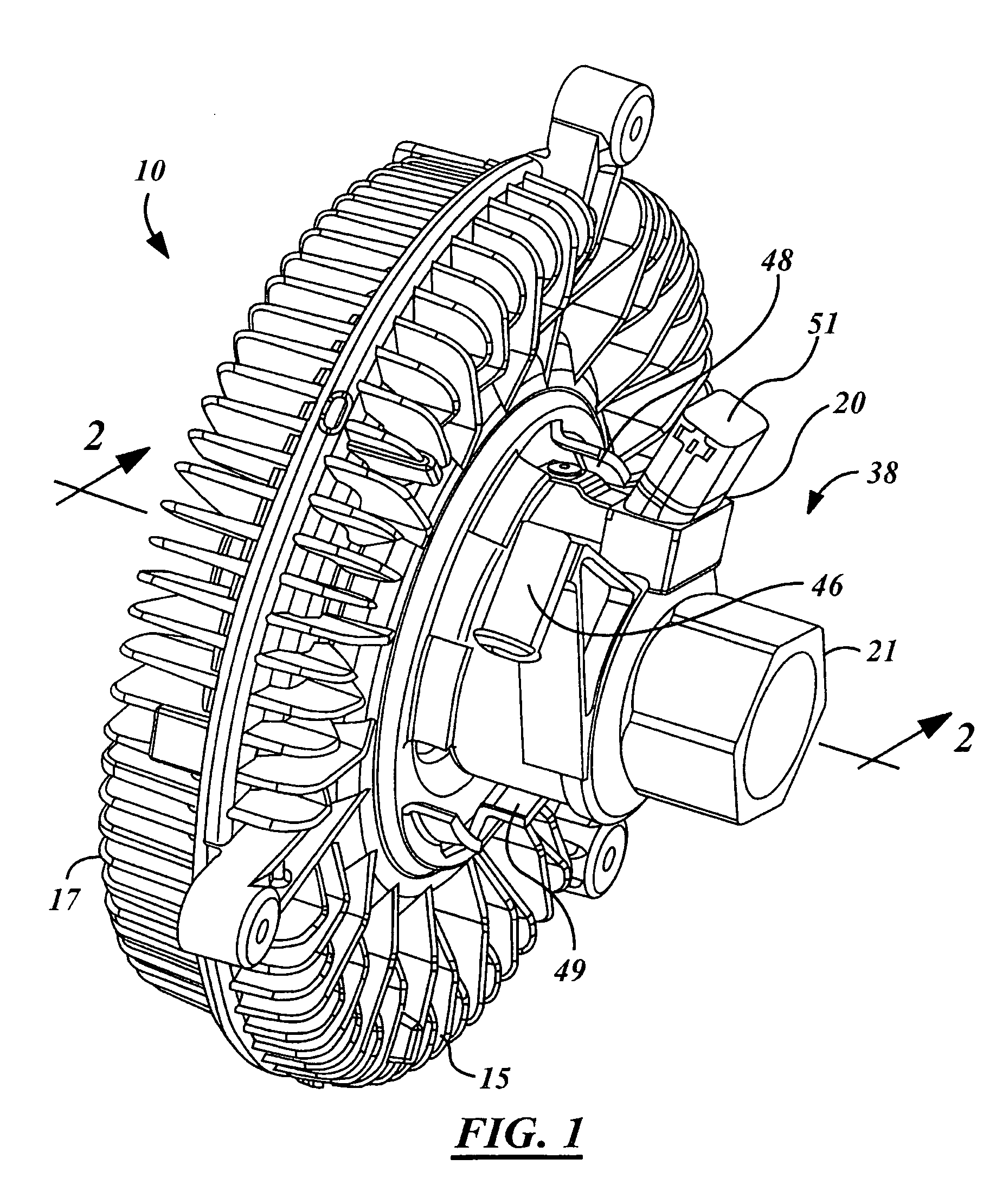 Viscous fan drive having modified land design and armature venting