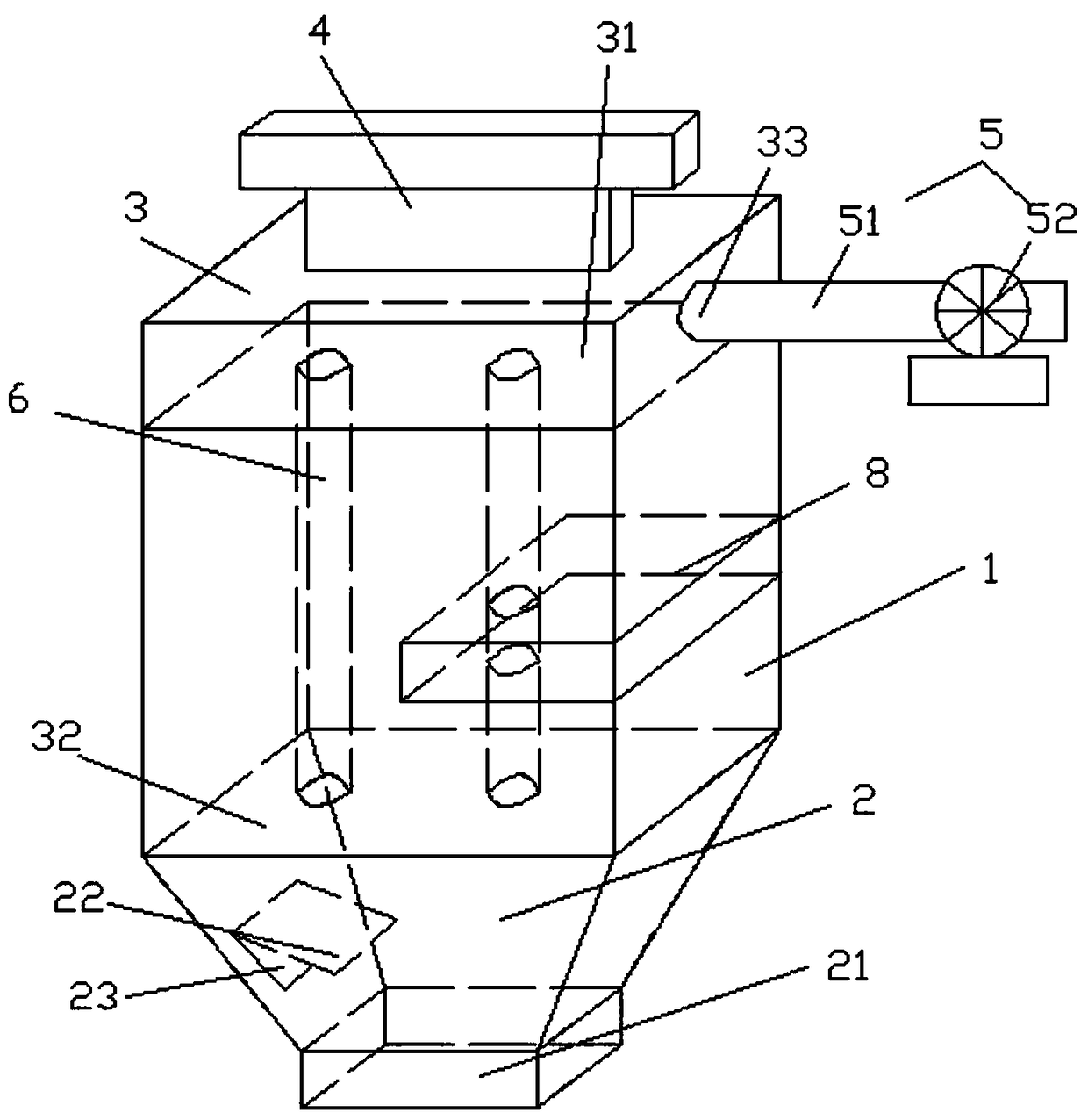 Bag type dust collector with self-cleaning ability