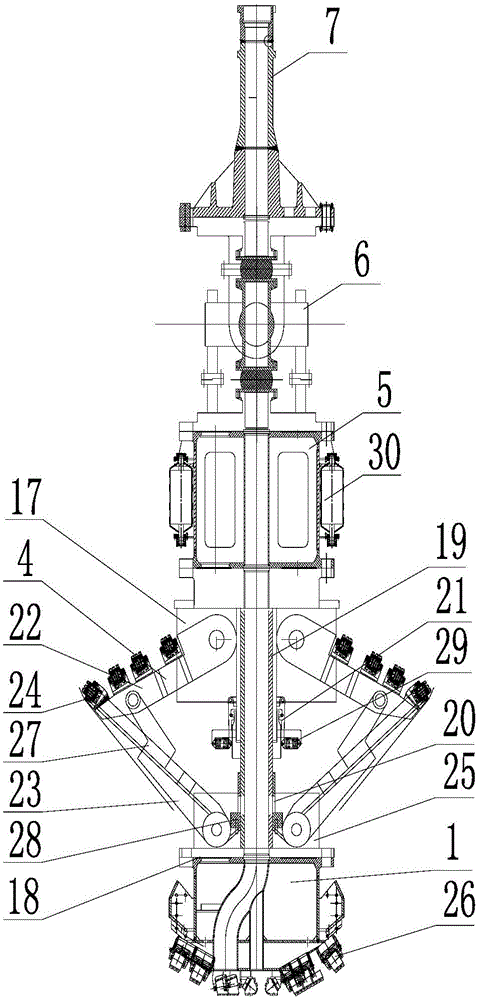 Reverse reaming method and reverse reaming drilling tool