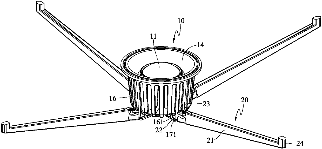 LED lamp and supporting structure thereof