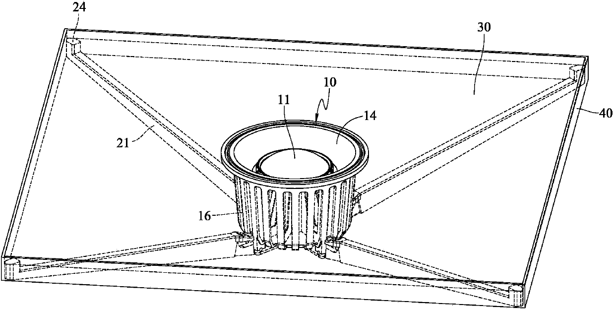 LED lamp and supporting structure thereof