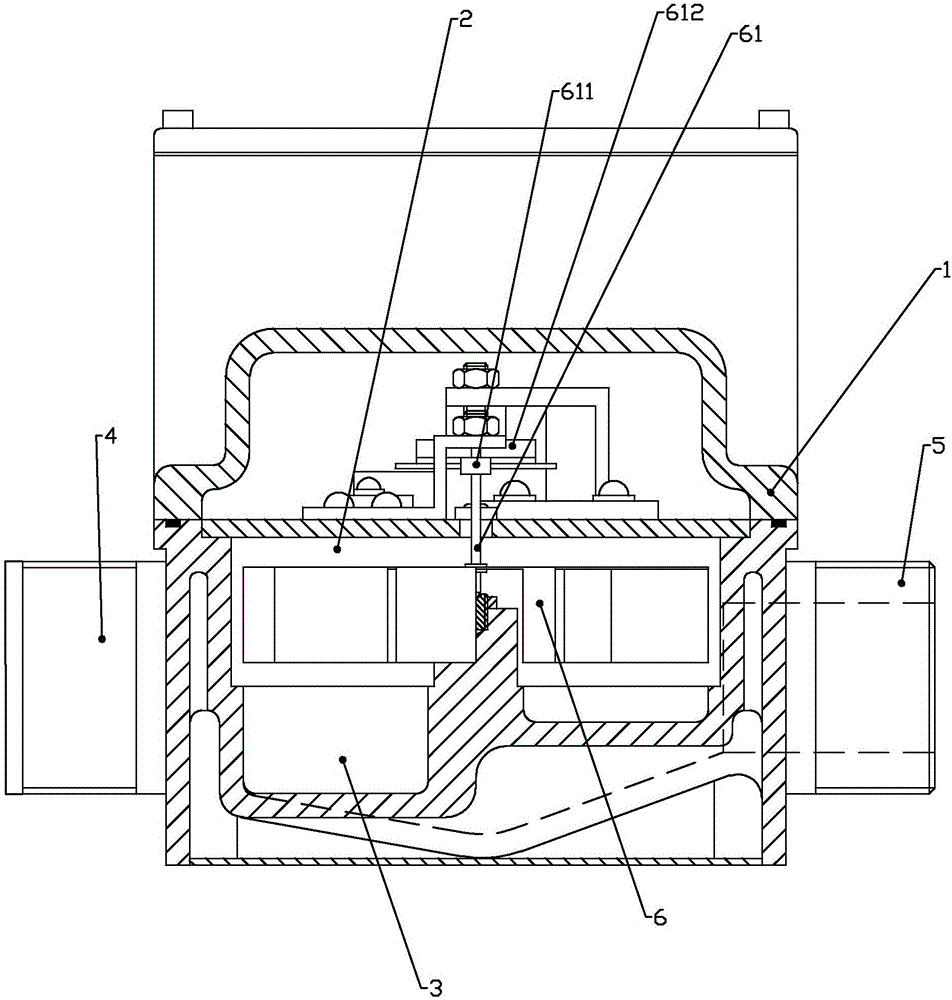 Impeller type gas flow metering device
