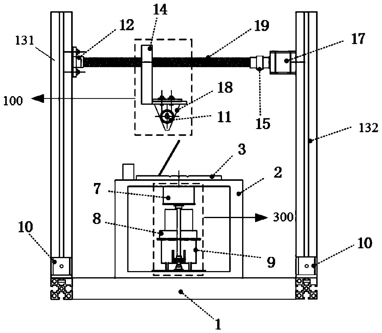 Device and method for preparing multiscale fiber reinforced composite material through electrostatic wire separating method