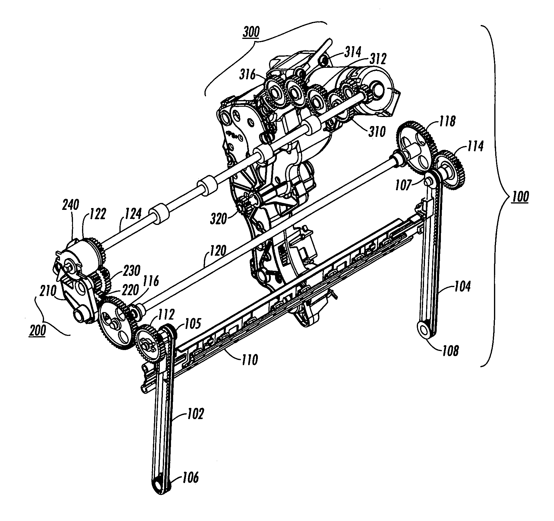 Mechanical lock mechanism for locking wiper/printhead