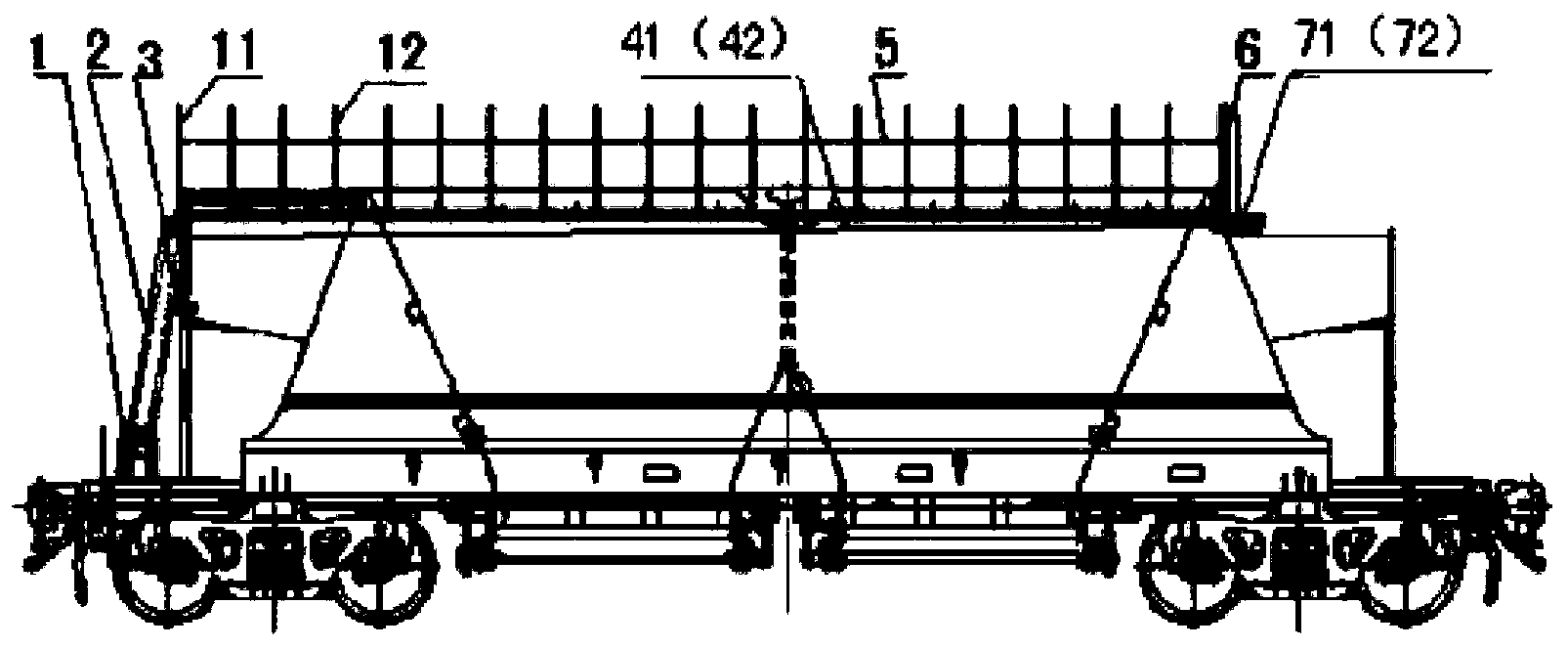 Canopy of railway wagon