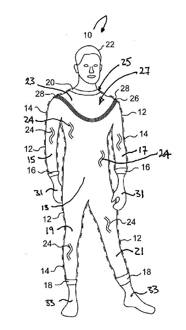 Thermal dual-layer undergarment for a dry diving suit