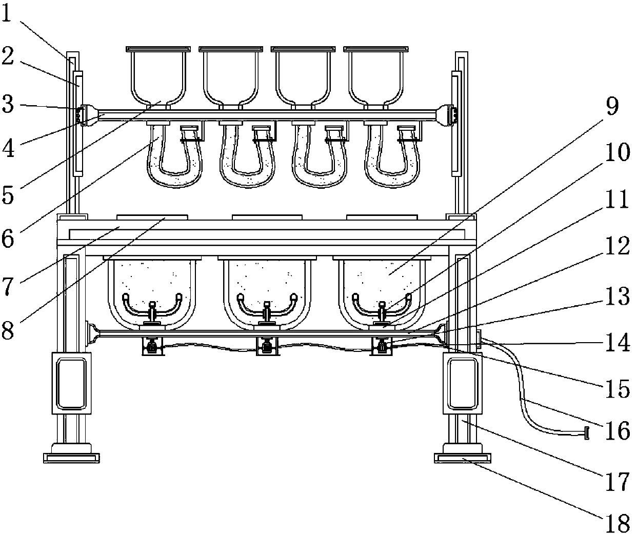 Rapid blending device for aquatic feed production