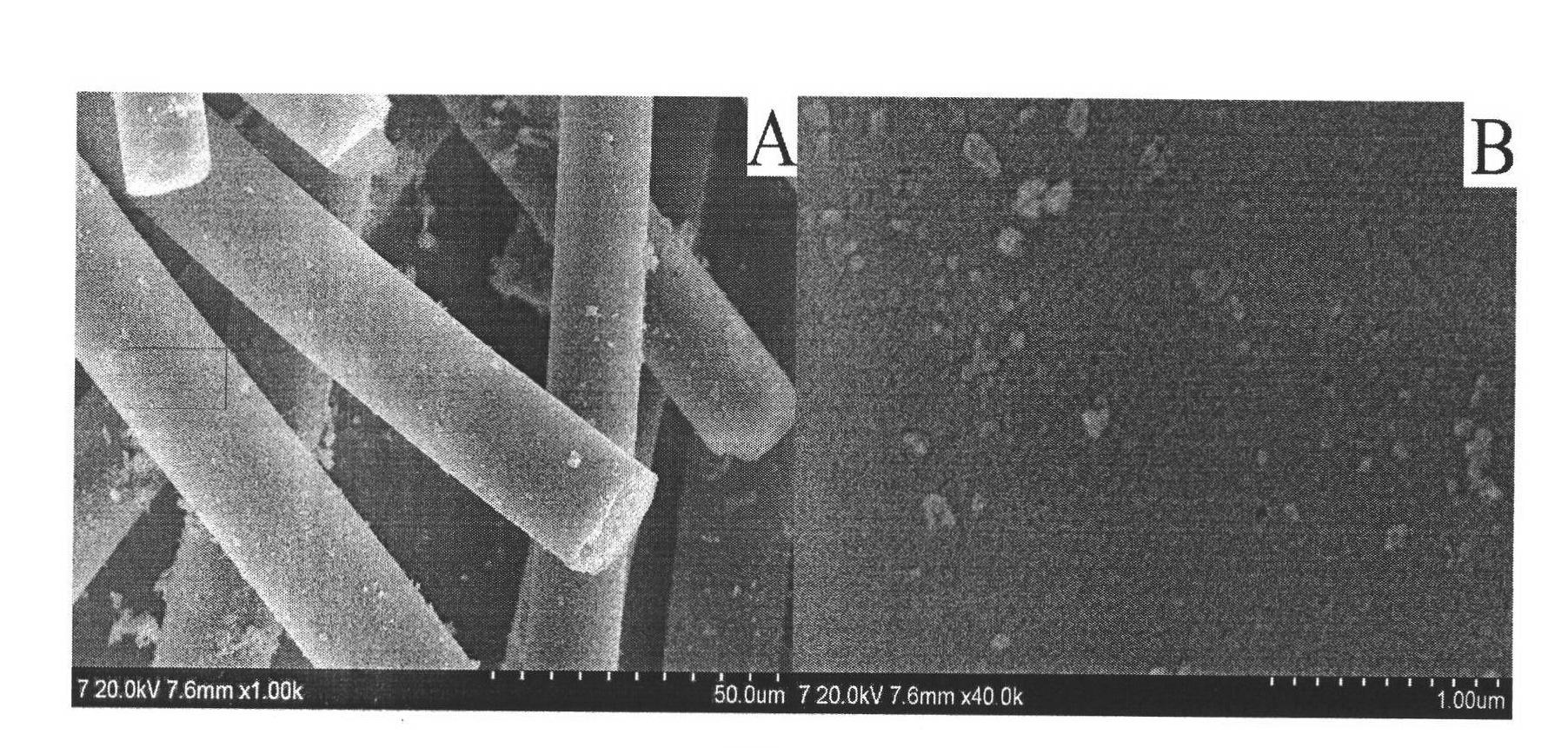 Method for preparing porous carbon born nano ferrite wave-absorbing material