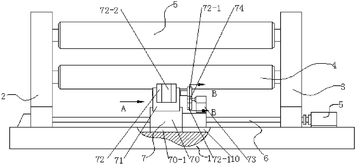 Support device for driving roller of plate rolling machine
