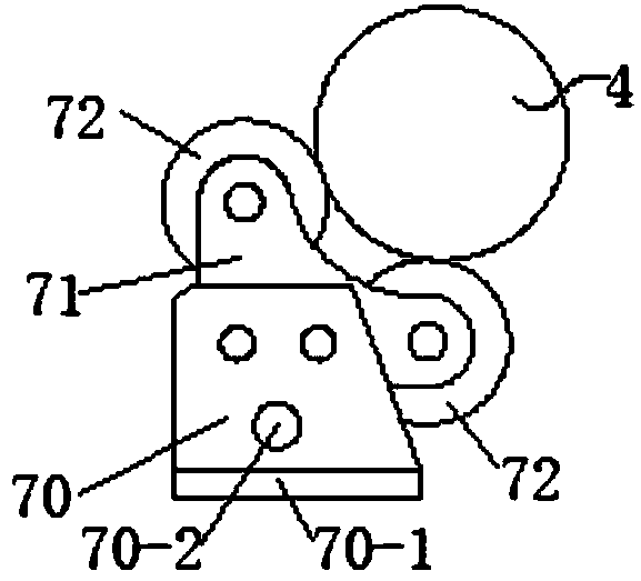 Support device for driving roller of plate rolling machine