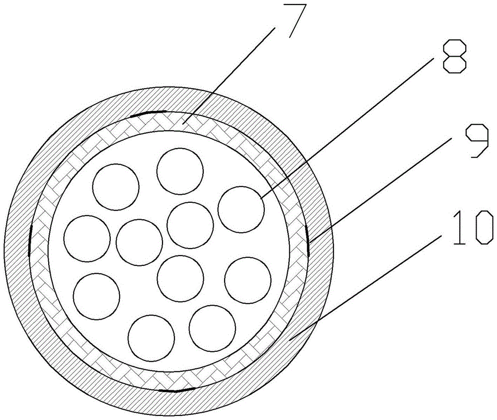 Flexible fireproof cable and preparation method thereof