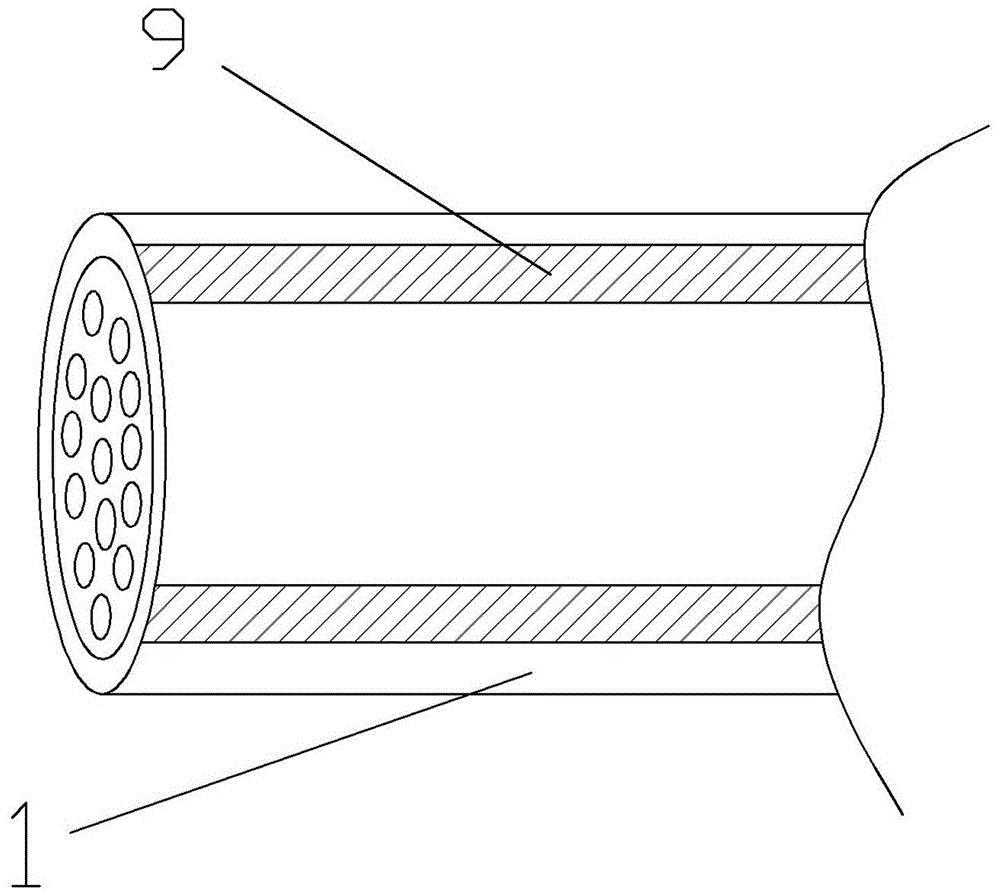 Flexible fireproof cable and preparation method thereof