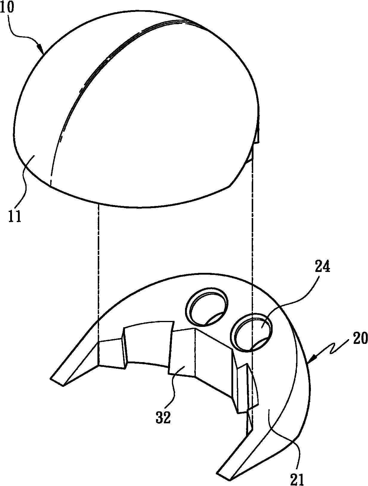 Modularized manual acetabulum cup