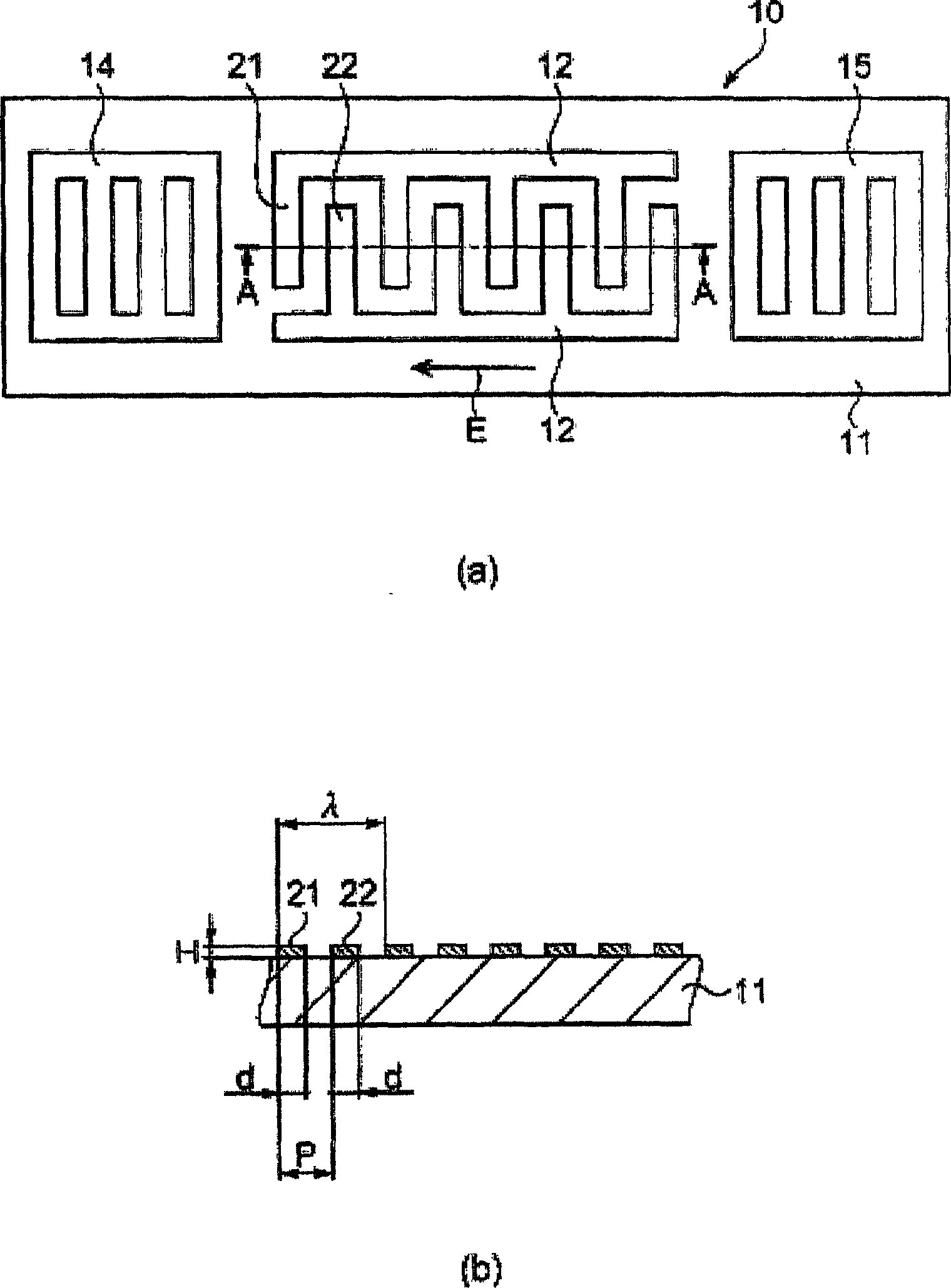 Surface acoustic wave device and electronic apparatus