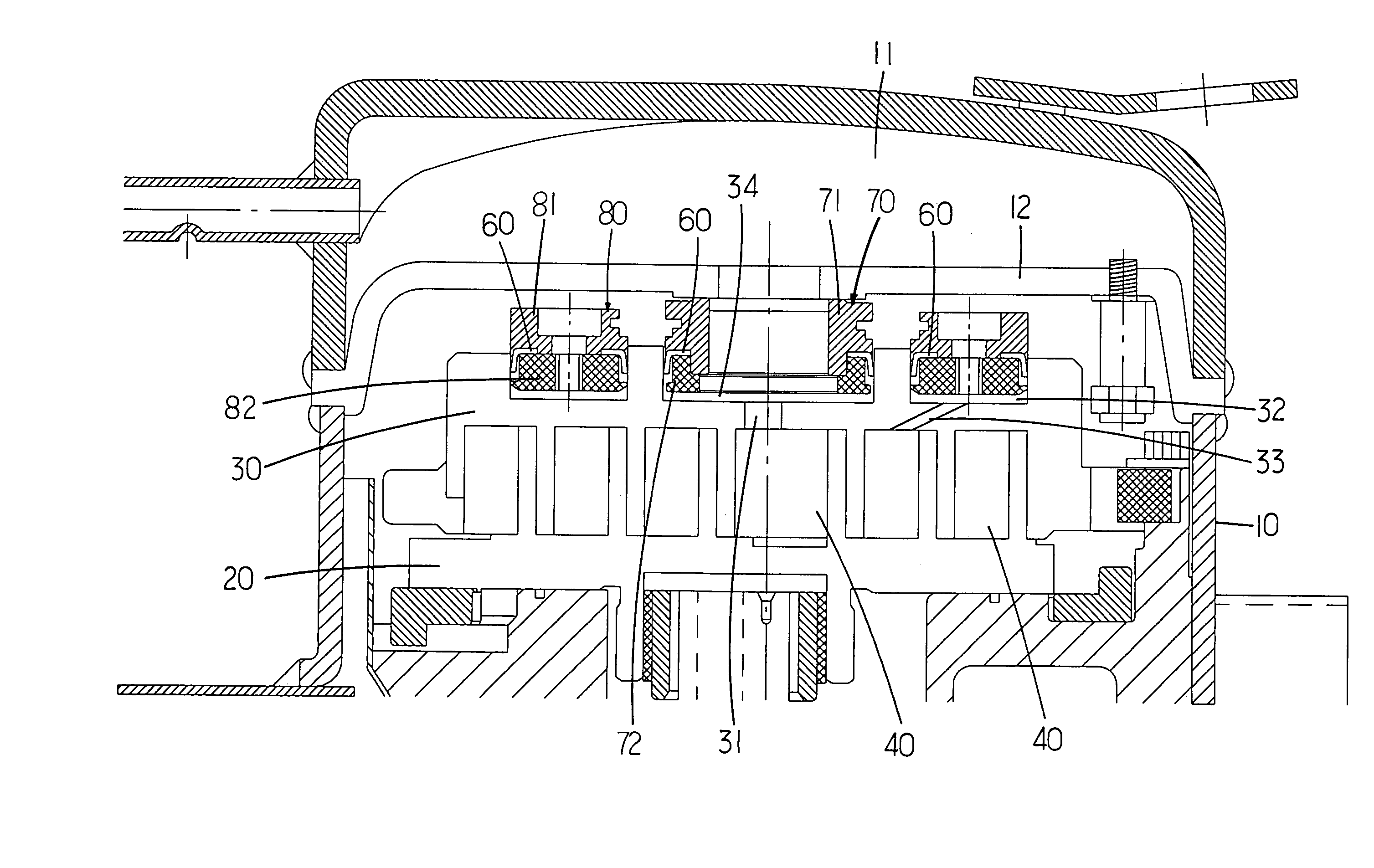 Backpressure mechanism of scroll type compressor