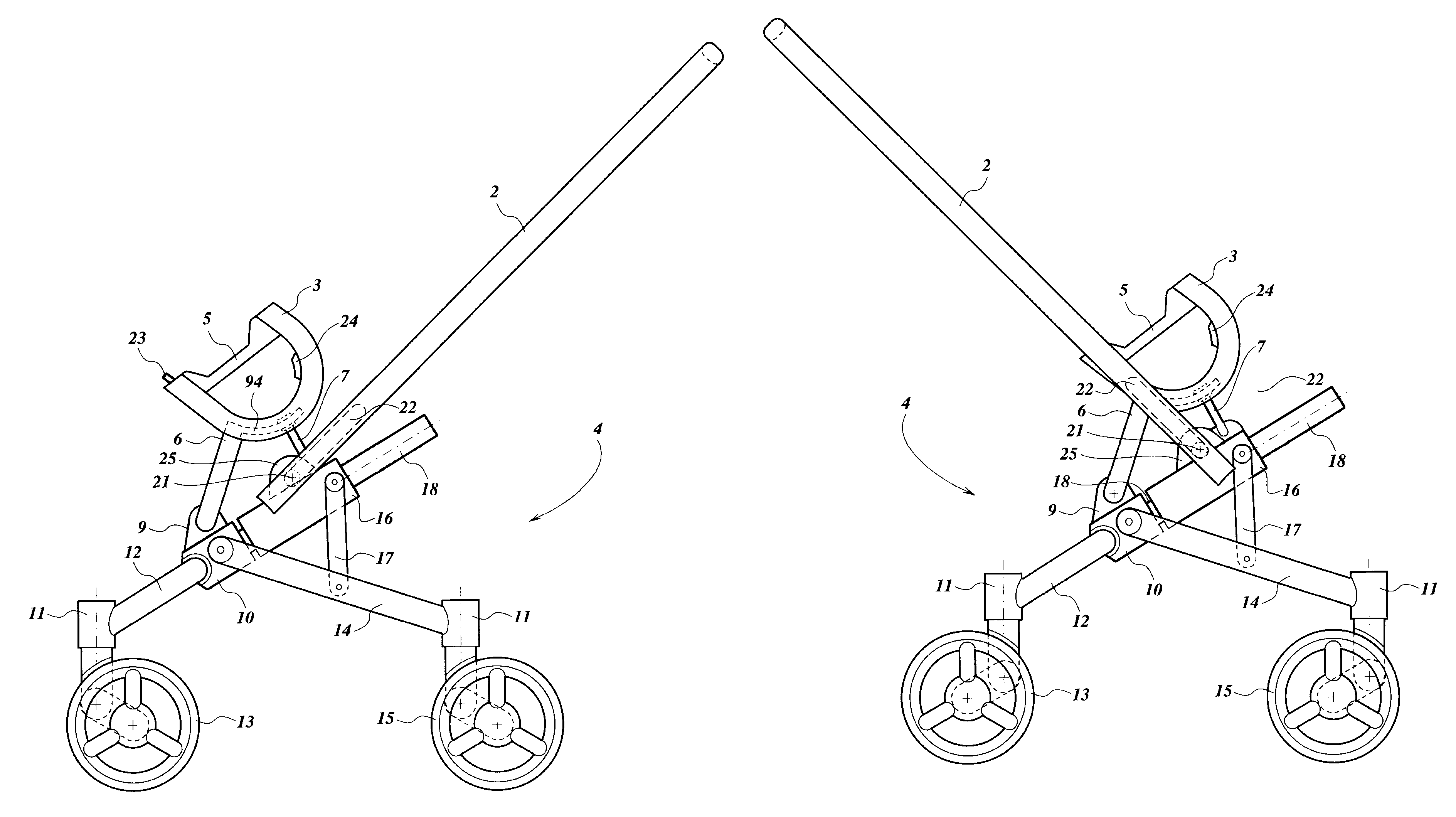 Device for transporting a child