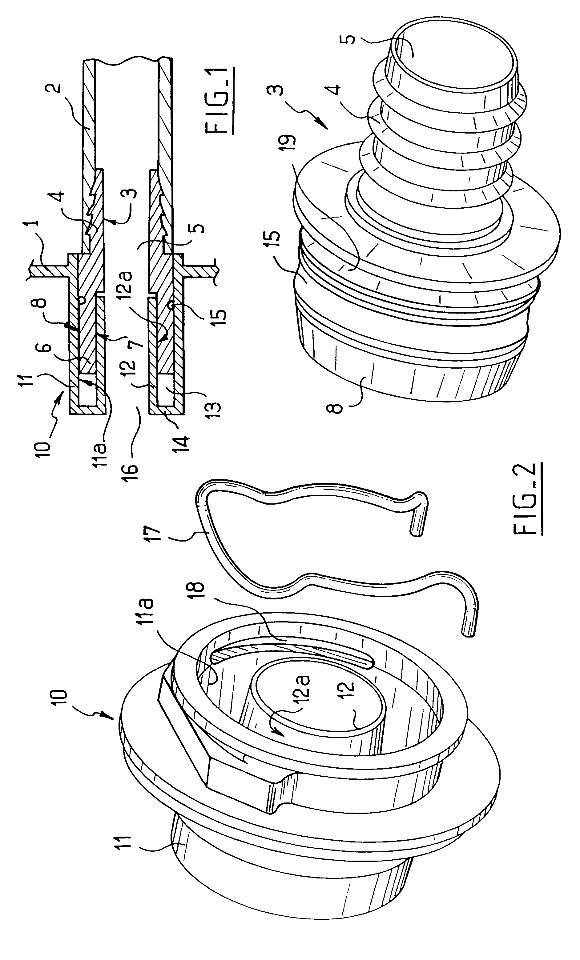 Low-permeability connecting device