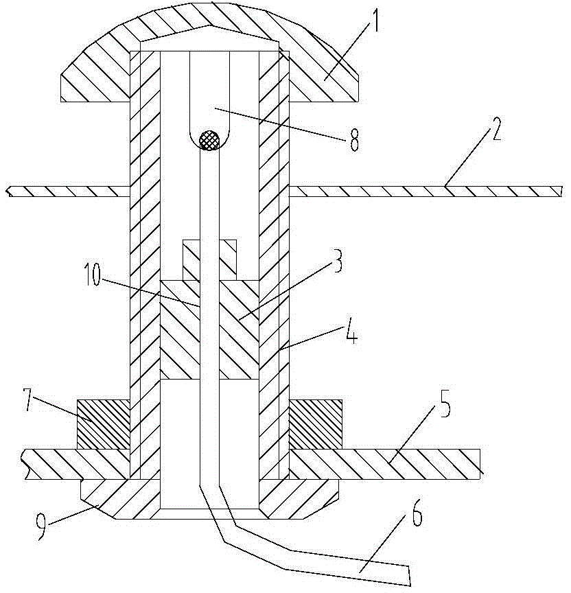 Automotive roof antenna cable installation device