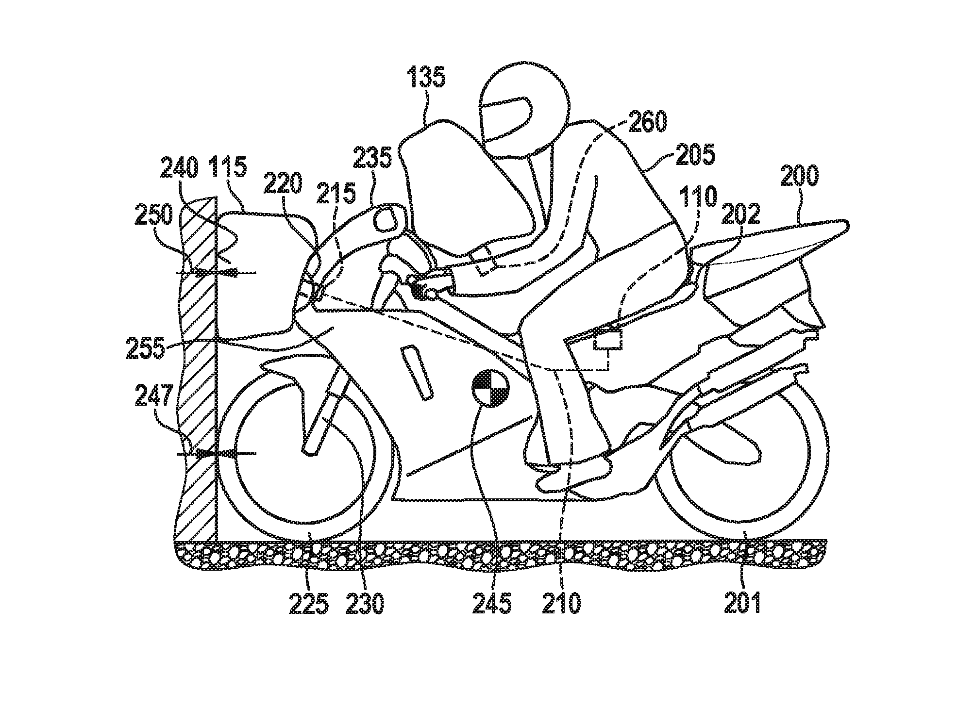 Method for activating a personal protection device for a motorcycle and personal protection system