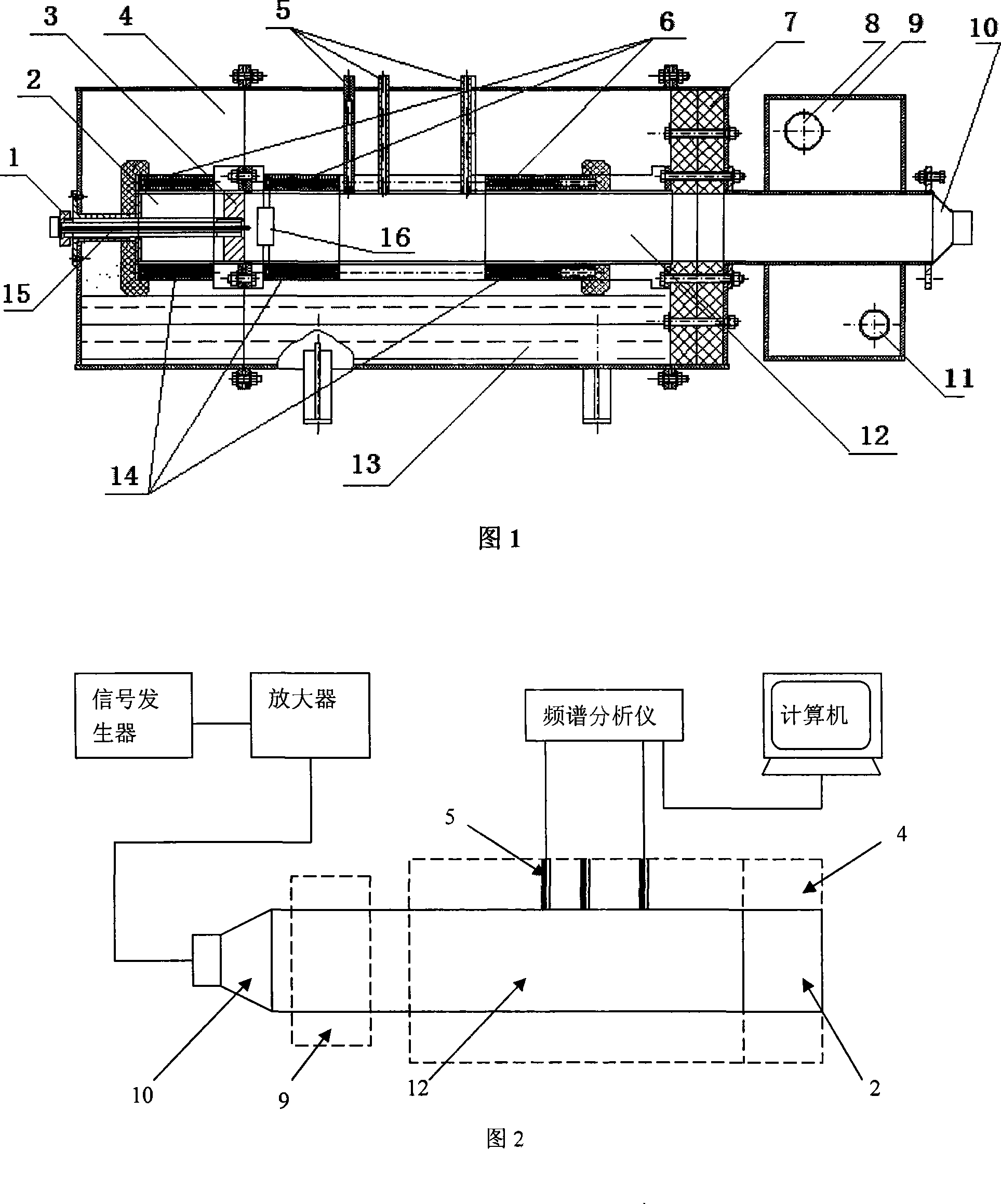 Acoustic absorbent high-temperature sound absorption performance test apparatus
