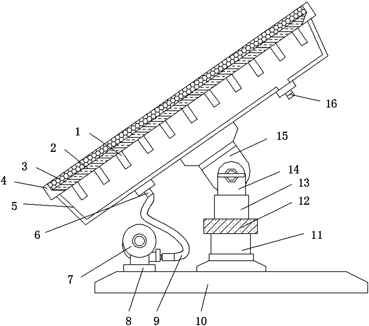 Composite high-efficiency solar hot wind generating device