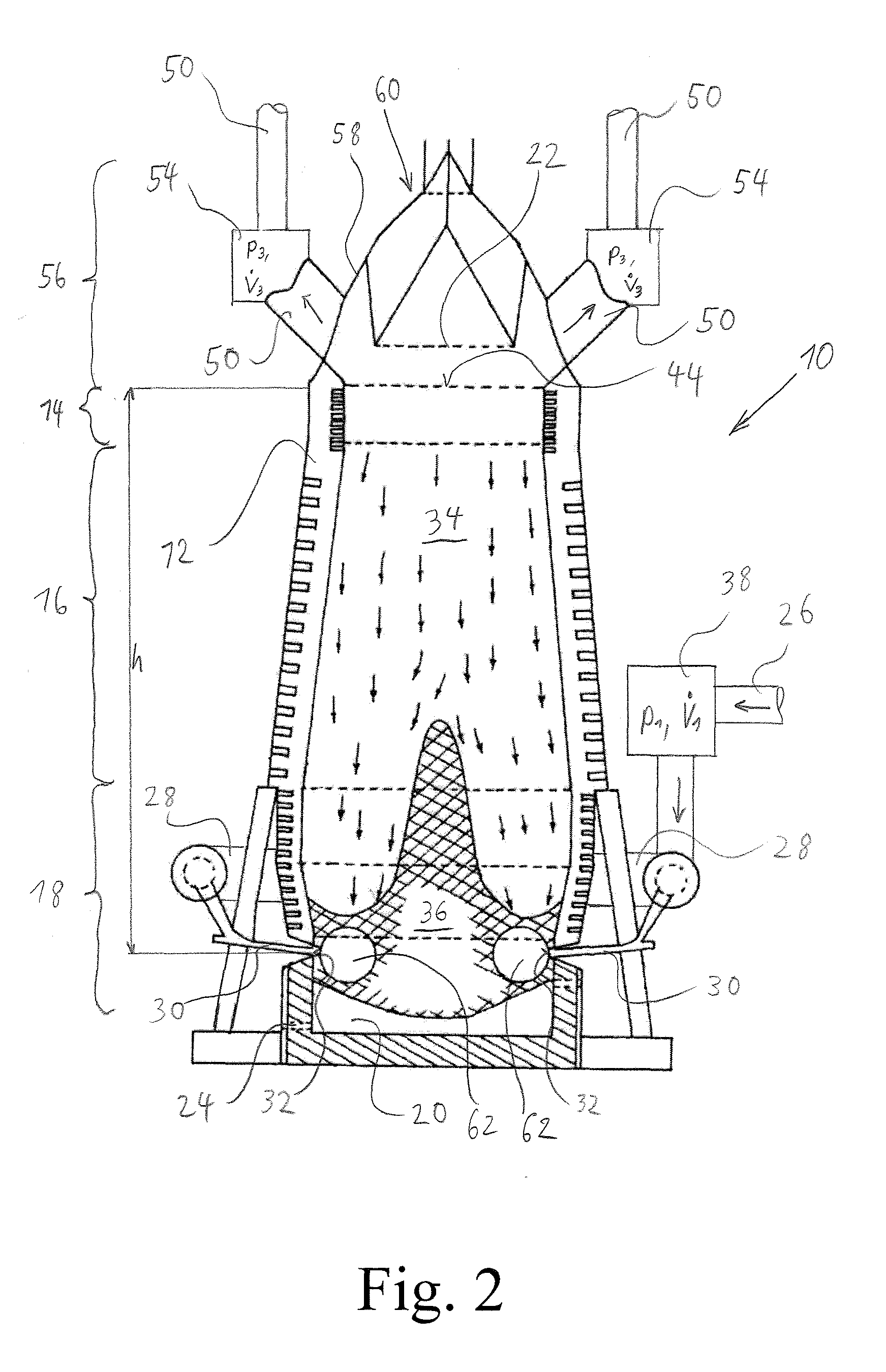 Shaft furnace and method for operating a furnace