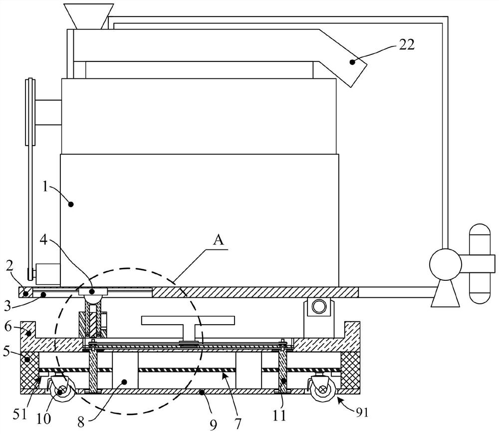 Cashew kernel peeling device and adjustment method