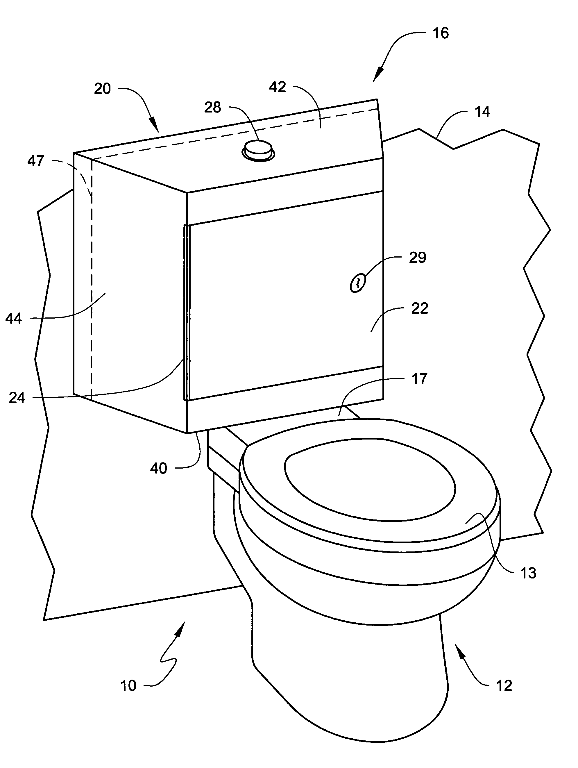 Pressure assisted flush assembly and installation methods