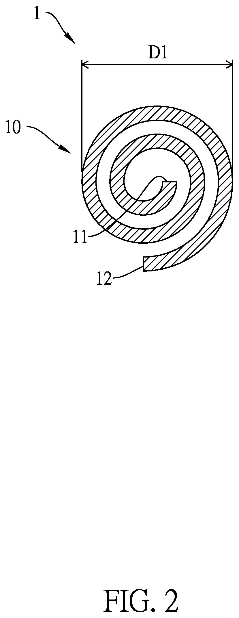 Method for manufacturing rolled retraction cord