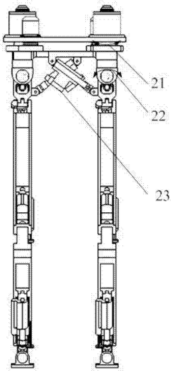 Hydraulic-drive lower-limb mechanism with load bearing capability of biped robot