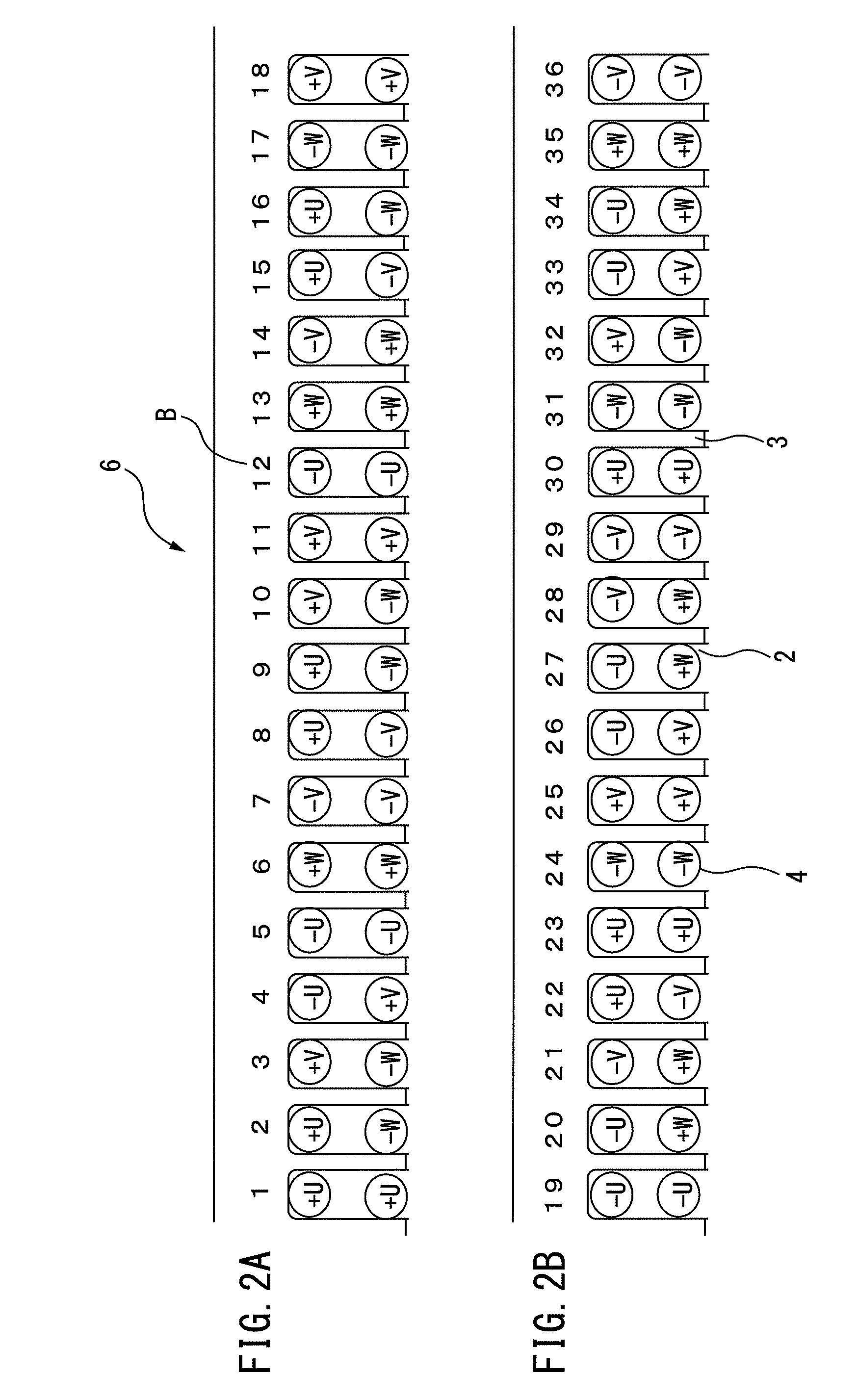 Motor having figure 8-shaped linked coils and method for manufacturing the same