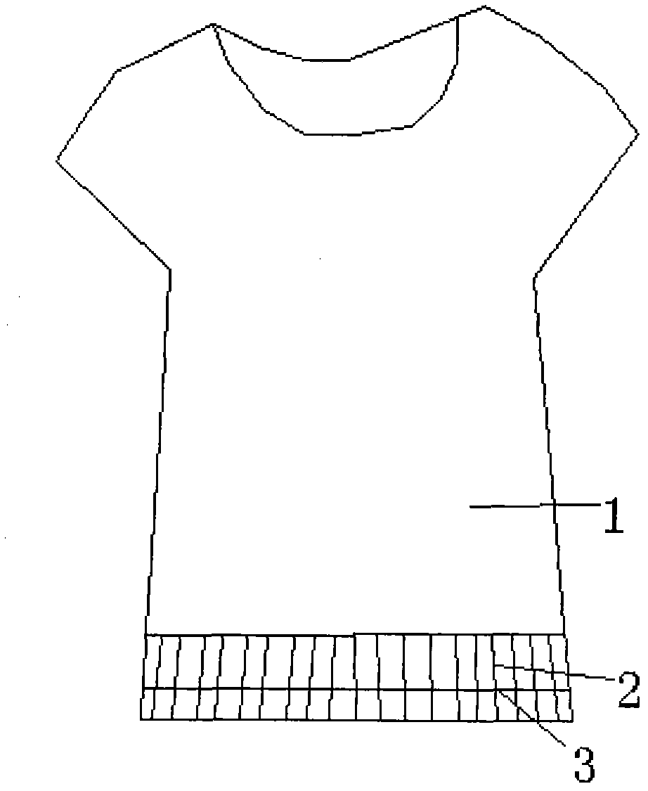 Short sleeve shirt provided with rubber band and metal wire and integrating functions of warm keeping and dehumidification