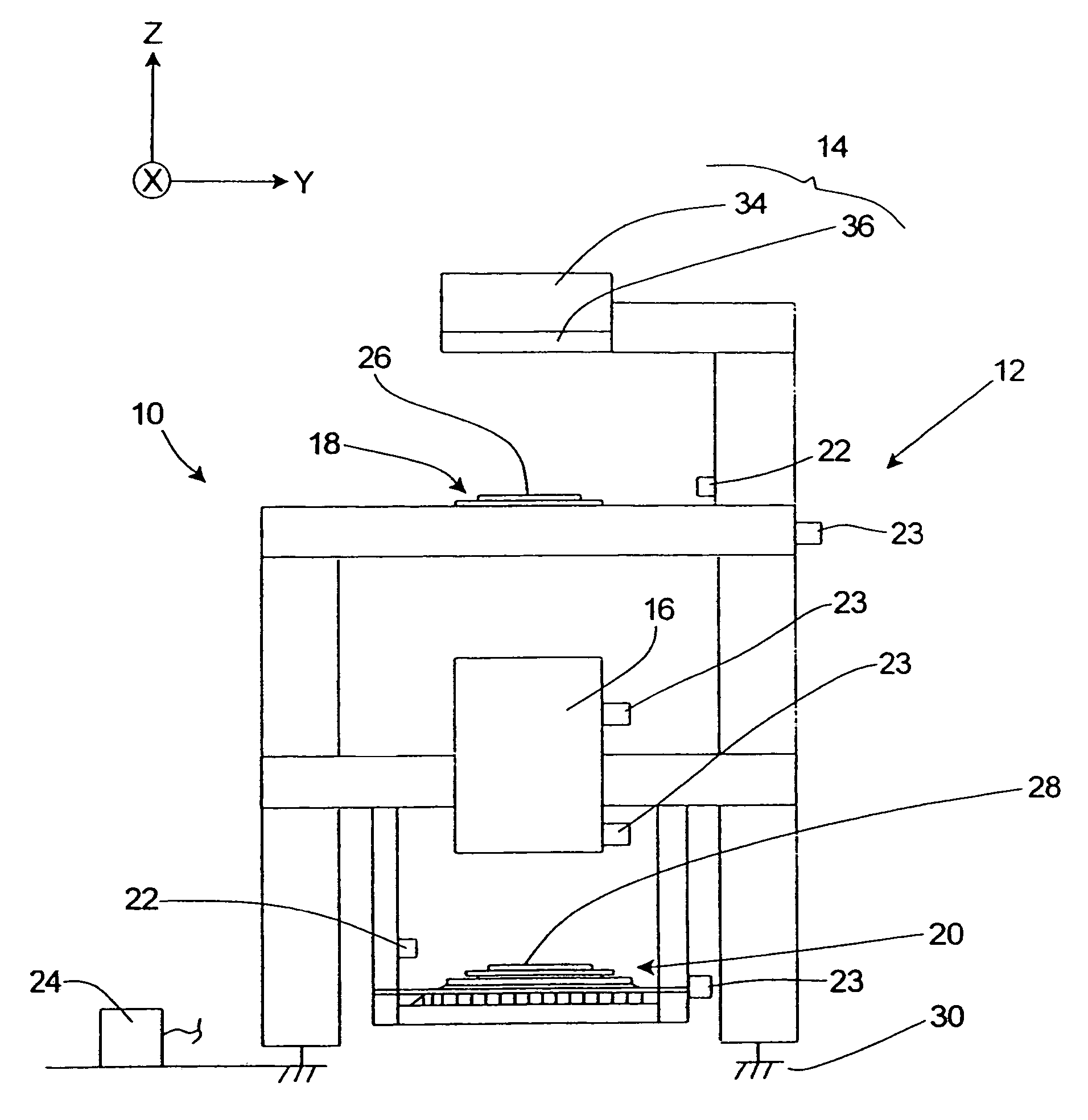 Minimum force output control method for counter-mass with cable