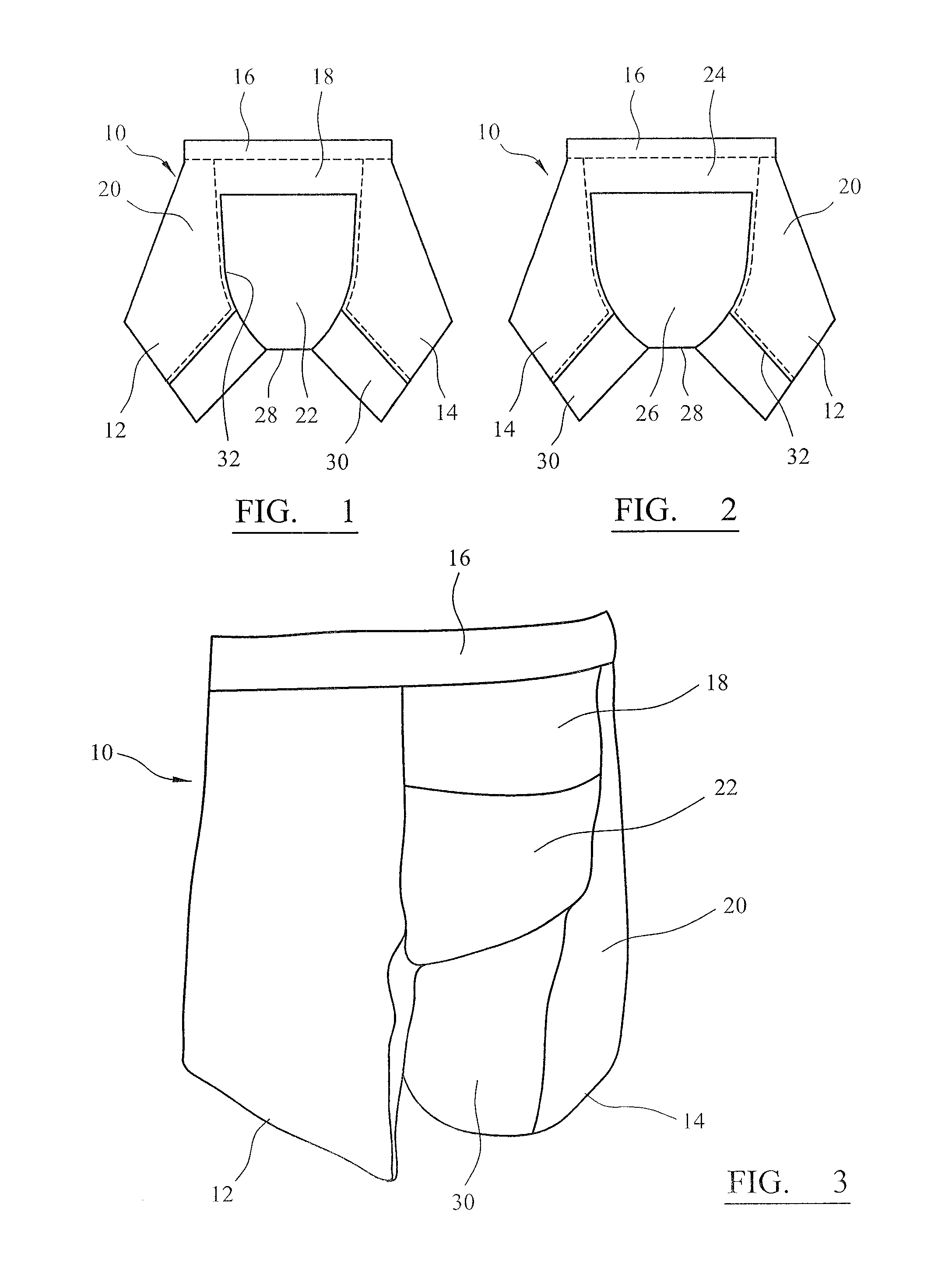 Multi-paneled protective undergarment