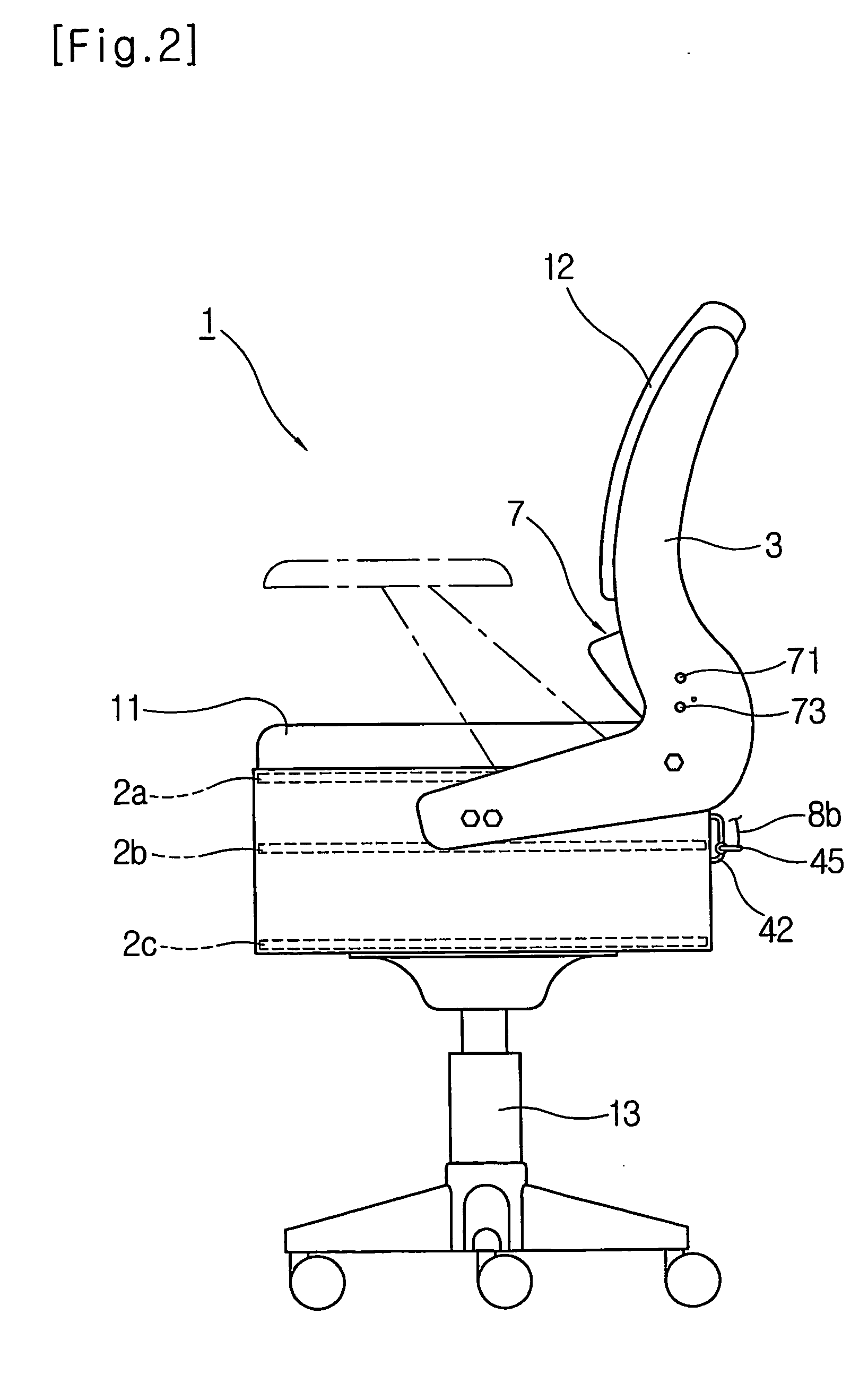 Chair having automatically adjustable backrest
