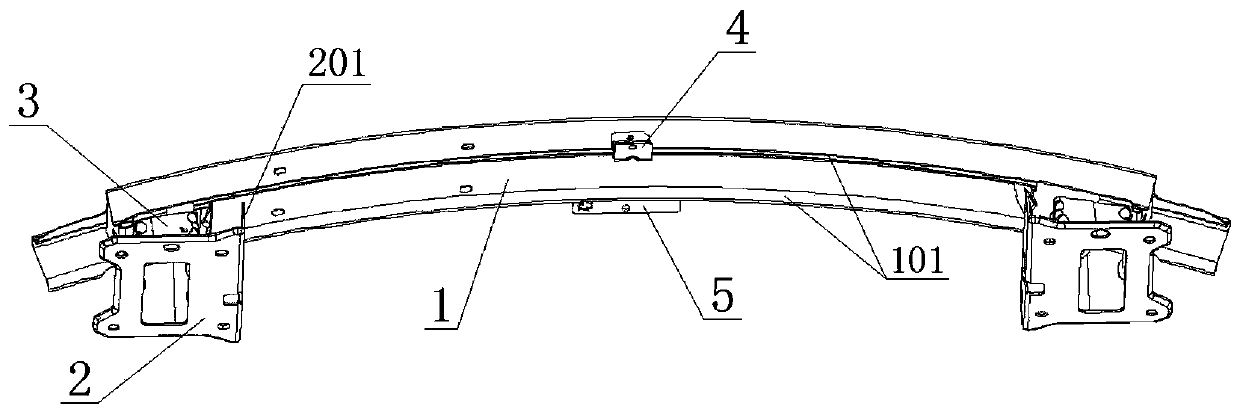 Integrated impact-resistant front anti-collision beam of automobile
