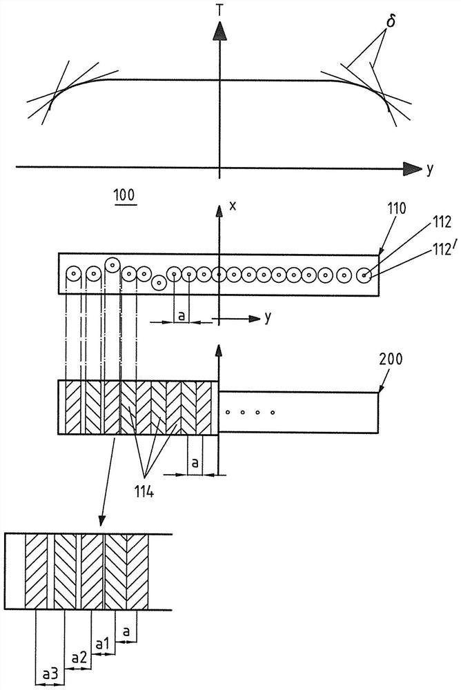 Cooling apparatus for cooling a metal material and method for the production and use thereof