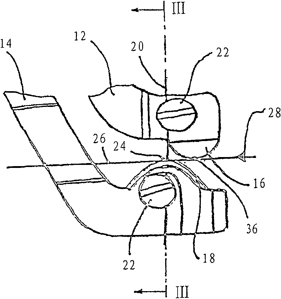 Cutting device for thermally cutting a running, in particular, patterned textile web