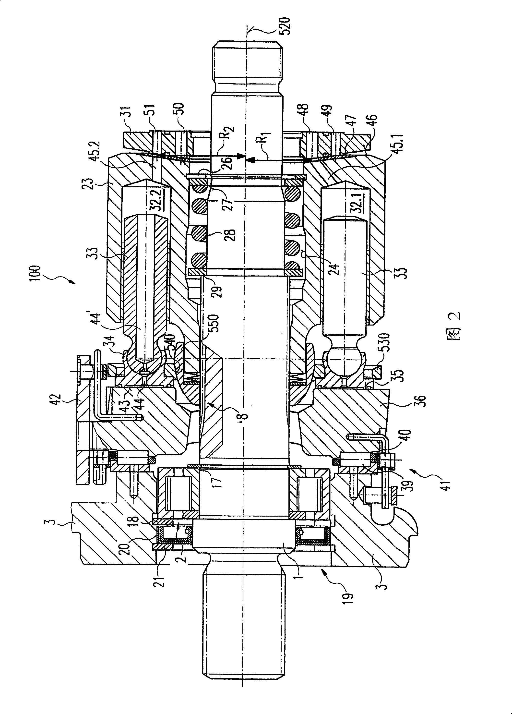 Hydrostatic drive system with pump-sided division of the amount of hydraulic fluid for two hydraulic circuits