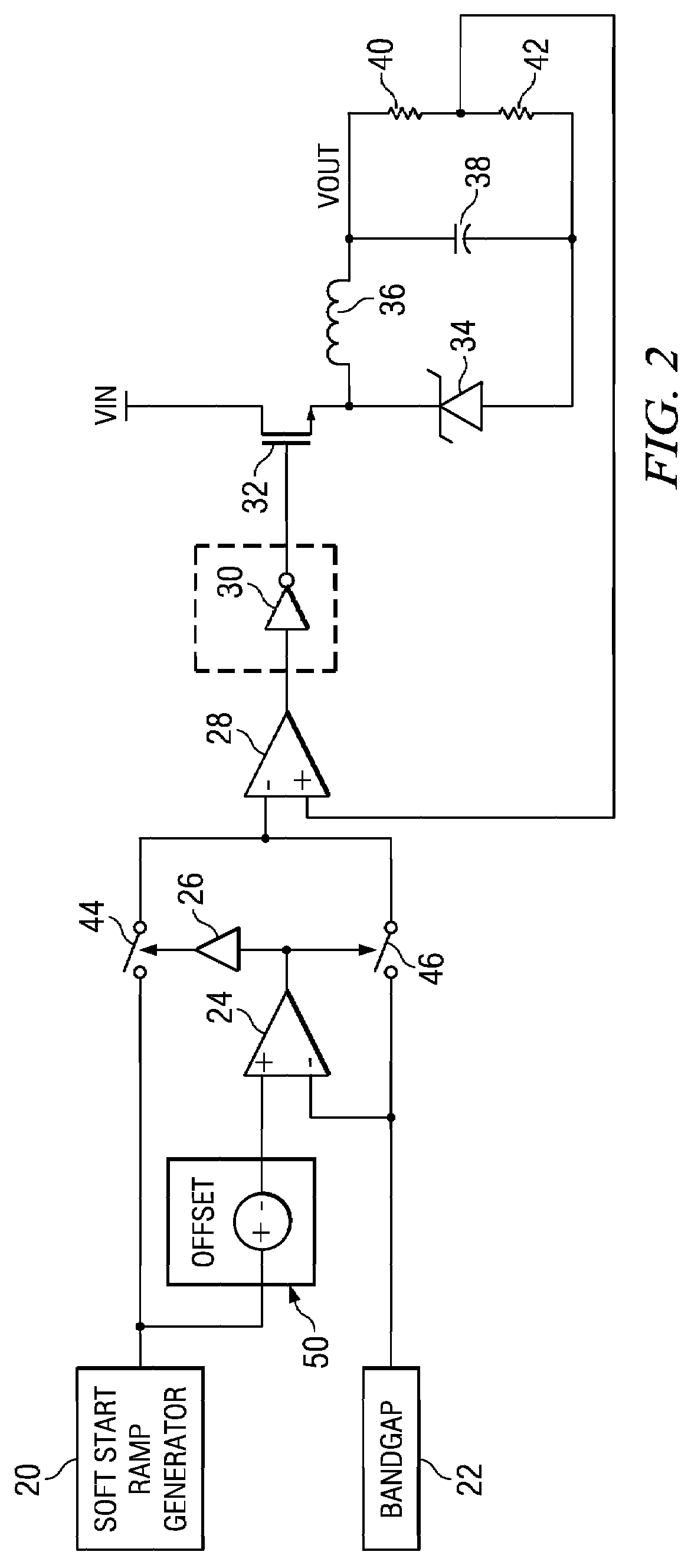 Reference voltage generator for reduced voltage overshoot in a switch mode regulator at the end of soft-start