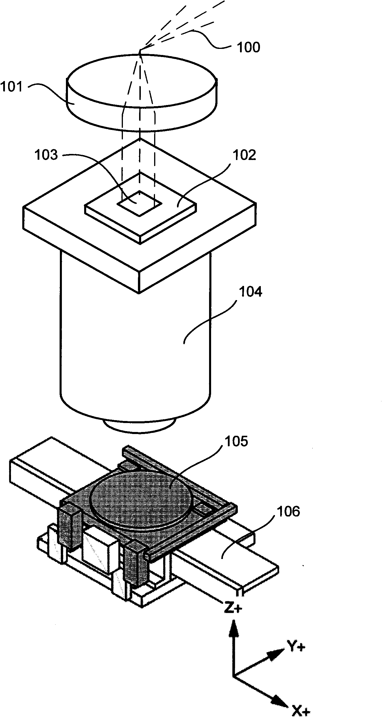 Method for dynamically regulating focal depth of focal lens in photoetching imaging equipment