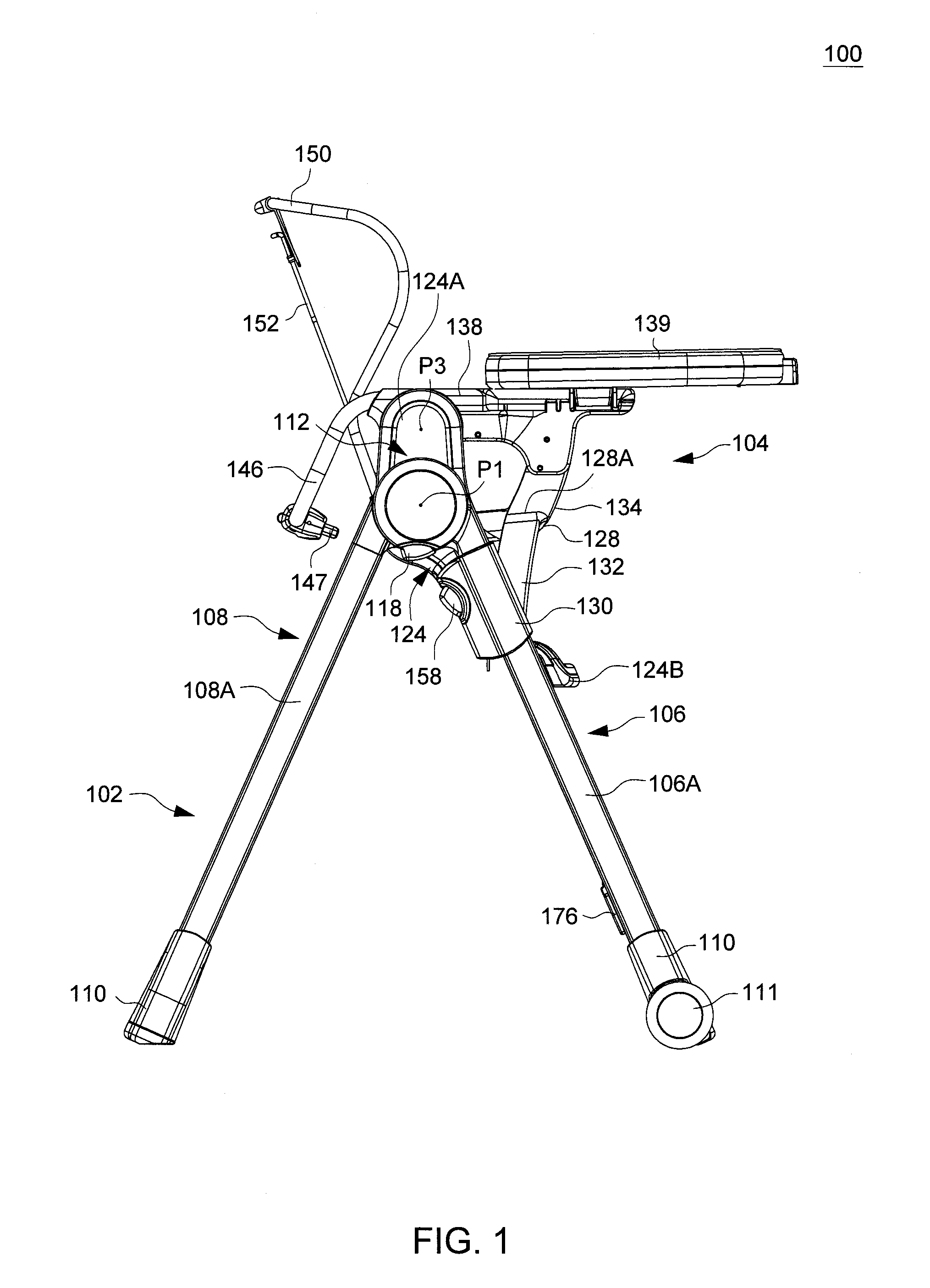 Infant high chair and method of operating the same