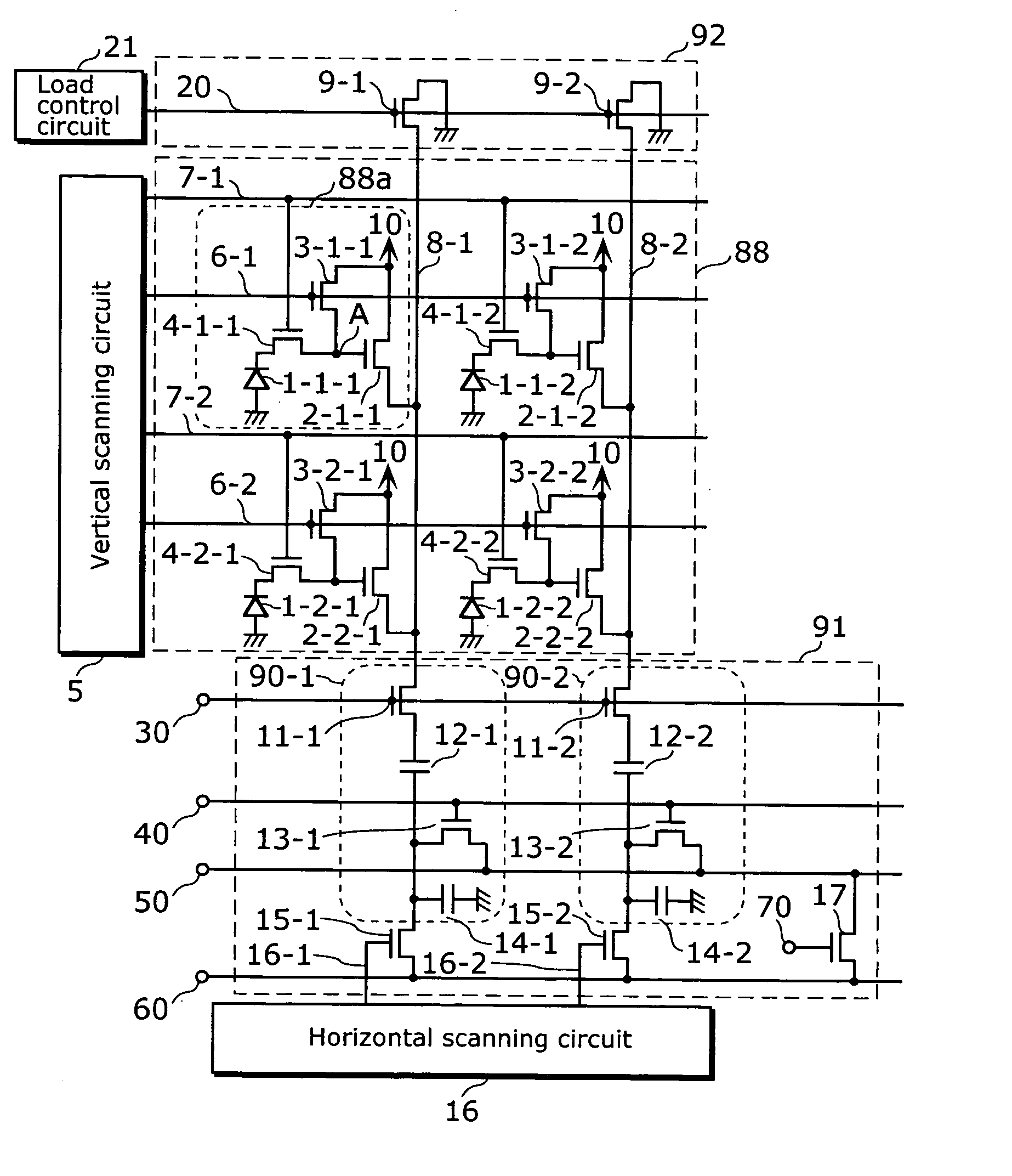 Solid-state image device, driving method thereof, and camera